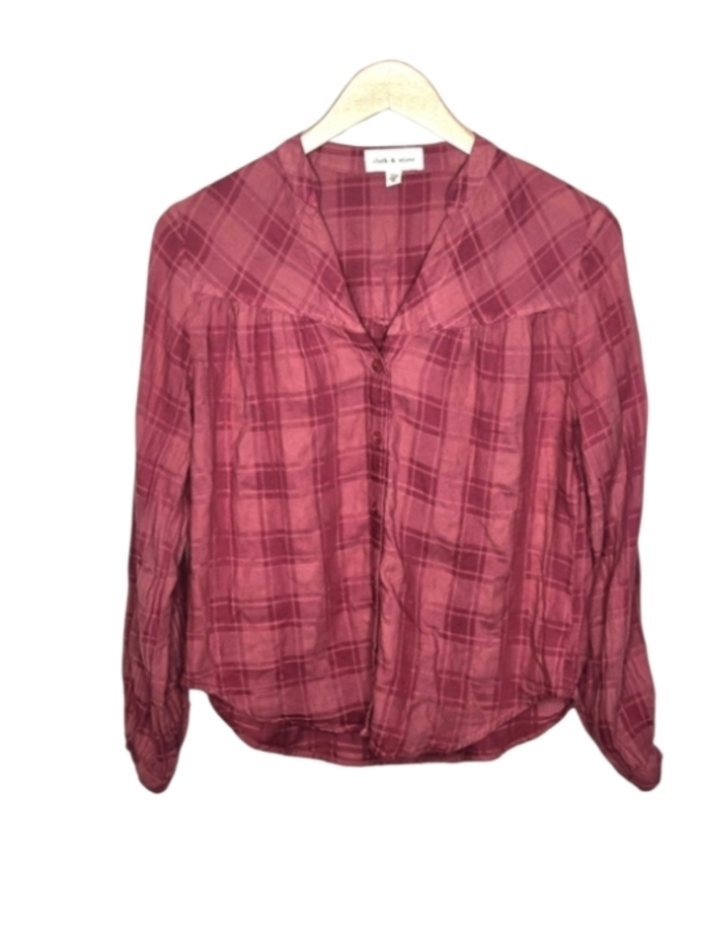 Cloth & Stone Plaid Top